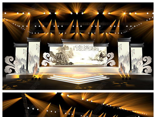 璀璨盛宴 年會答謝會3D舞臺設計、模型與舞美效果圖全解析